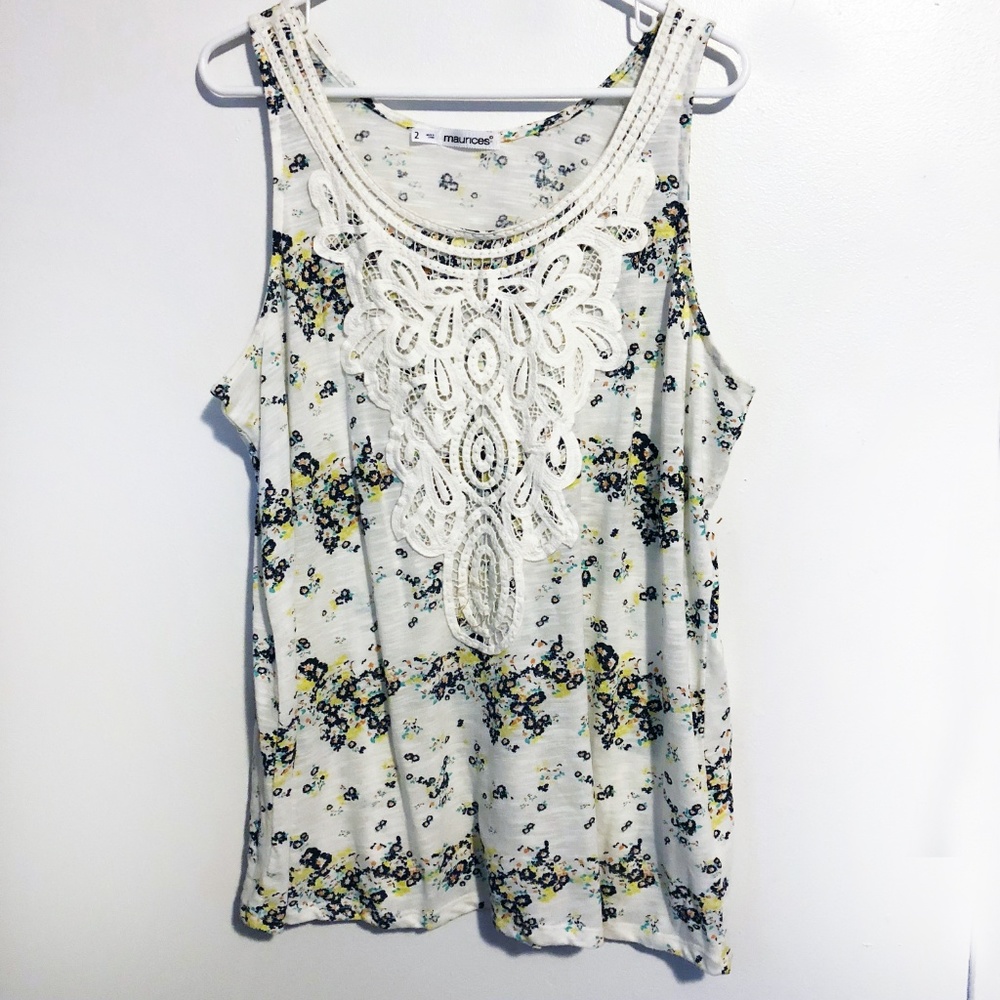 Maurices Floral Tank Top 2X